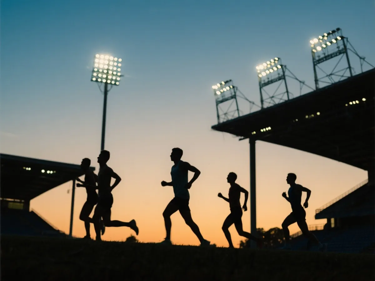 体育场与运动剪影